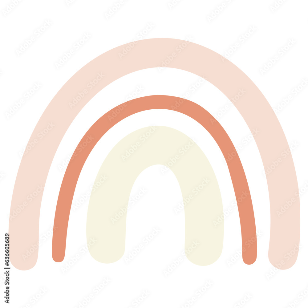 Rainbow Cute Vector Boho Icon Rainbow Cute Vector Boho Icon