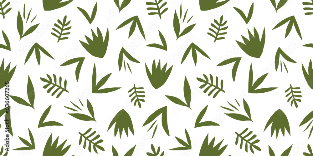 Seamless abstract vector pattern with flowers and leaves. Vector floral ornament for wallpaper or textile. Seamless abstract vector pattern with flowers and leaves. Vector floral ornament for wallpaper or textile.