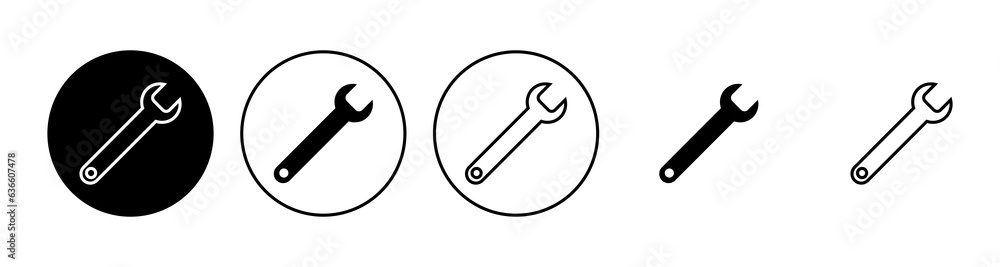 Wrench icon set. repair icon vector. tools icon vector Wrench icon set. repair icon vector. tools icon vector