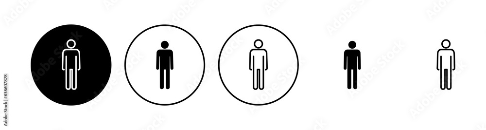 Man icon set. male icon vector. human symbol Man icon set. male icon vector. human symbol