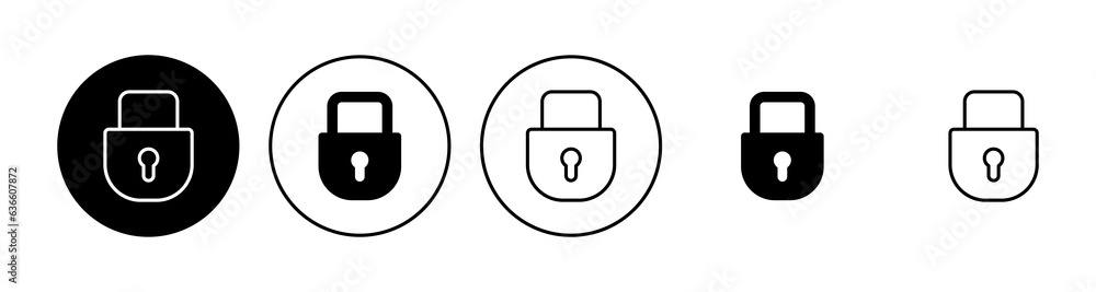 Lock icon set. Padlock icon vector. Encryption icon. Security symbol Lock icon set. Padlock icon vector. Encryption icon. Security symbol