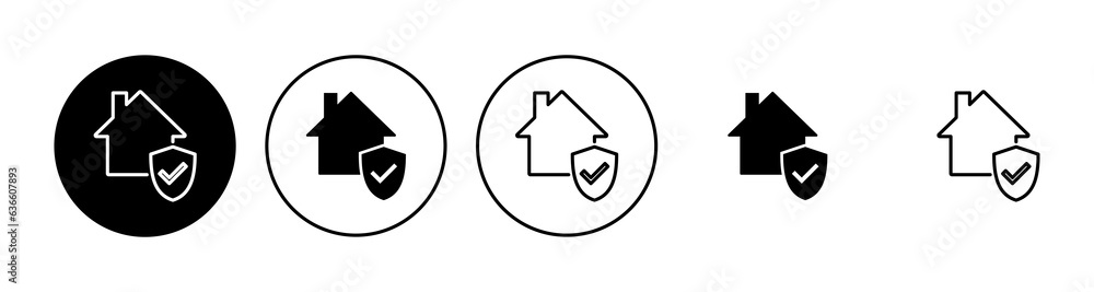 House insurance icon set. house protection icon. House insurance icon set. house protection icon.