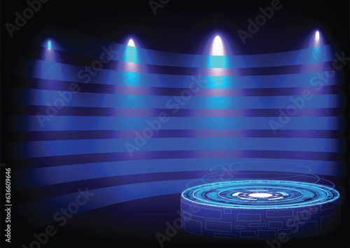 Blue abstract background technology vector