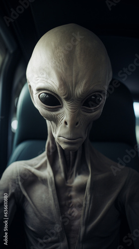 Ethereal Explorers: Grey Alien Aboard the UFO, Generative AI