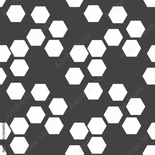 seamless hexagon wall art pattern