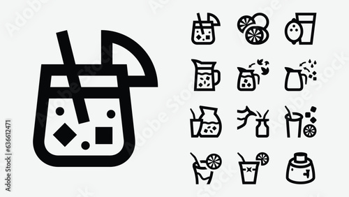 Lemonade Vector Icons
