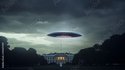 Alien Overreach: UFO Spotted Above the White House, Generative AI