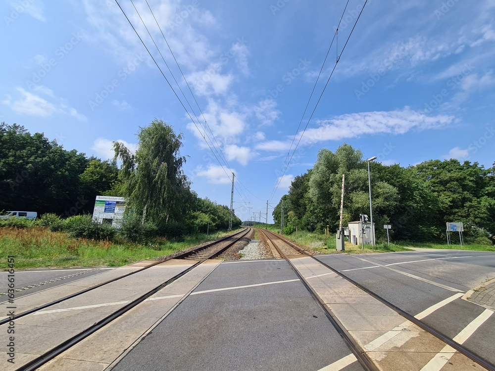 der Bahnübergang in Martensdorf