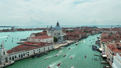 Aerial view of Grand Canal and Saint Peter's Basilica in Venice, Italy (ID: 636616854)
