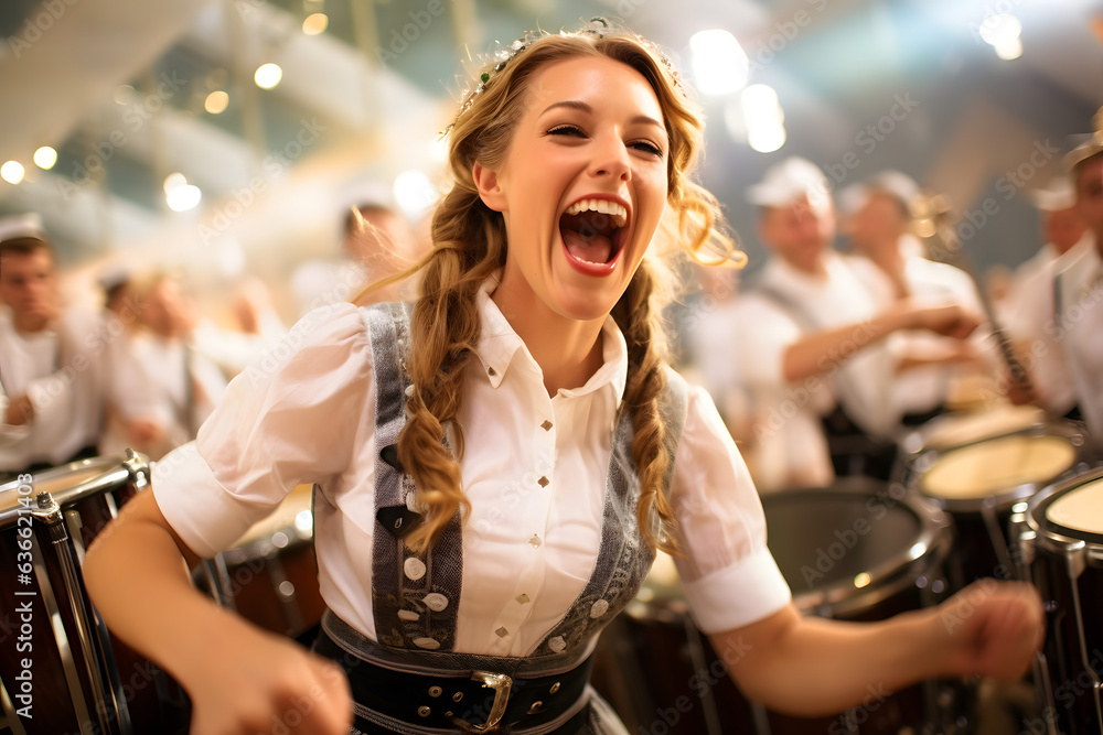 A Bavarian band playing lively music 