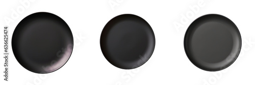 Black plate on transparent background