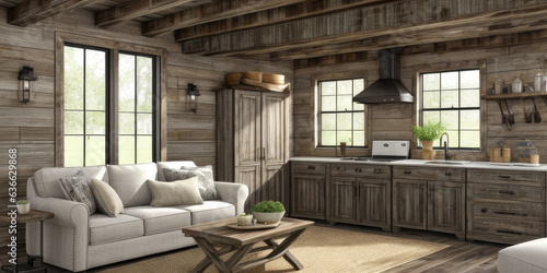 Architecture rustic concept interior living room indoor wooden furniture