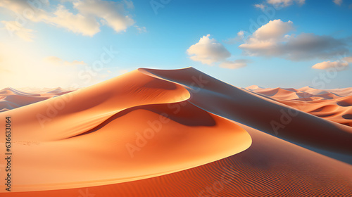 Desert dunes and clouds