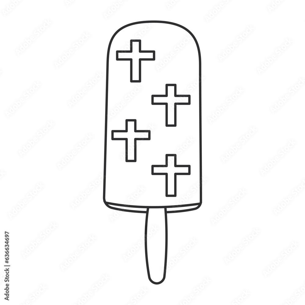 Obraz premium ice cream cake halloween element cross line
