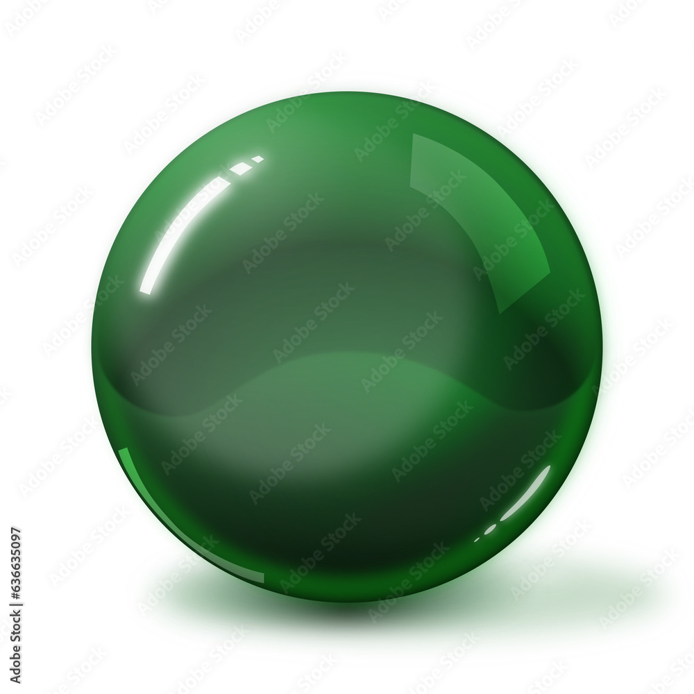 green glass sphere