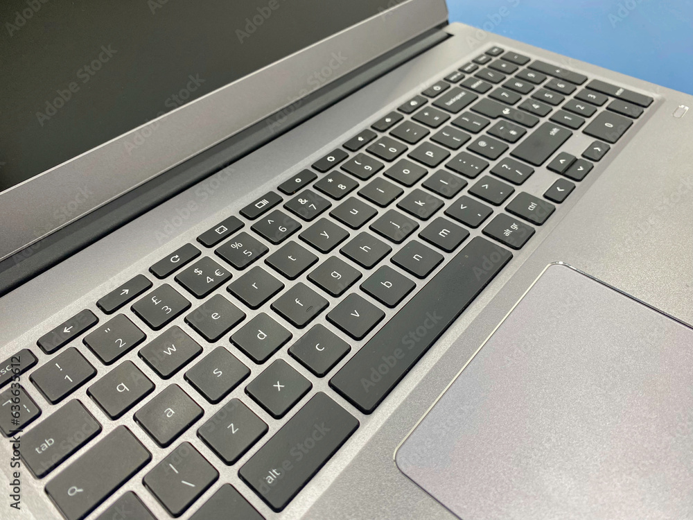 Close-up photo of a laptop keyboard