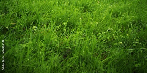 Vibrant greenery. Refreshing meadow in summer. Captivating green grass under sun