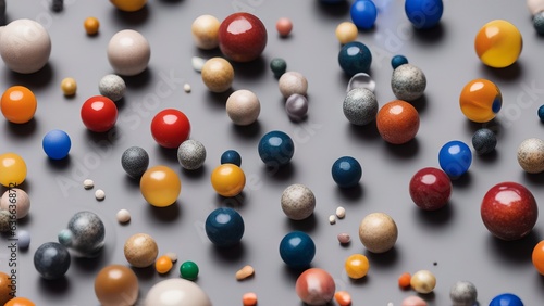 colored balls on the table