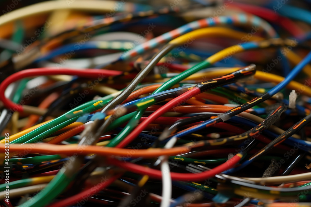 Vibrant Tangle: Exploring the Intricate Network of Multi-Colored Wires in an Innovative Electronic Circuit Board Vibrant Tangle: Exploring the Intricate Network of Multi-Colored Wires in an Innovative Electronic Circuit Board
