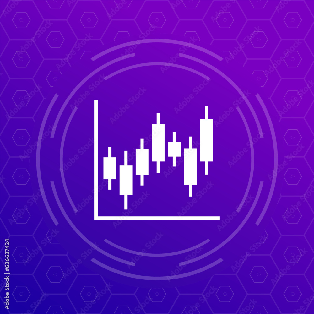 candlestick chart icon for web