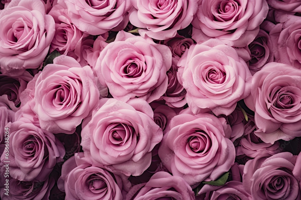 Naklejka premium beautiful pink roses wallpaper illustration