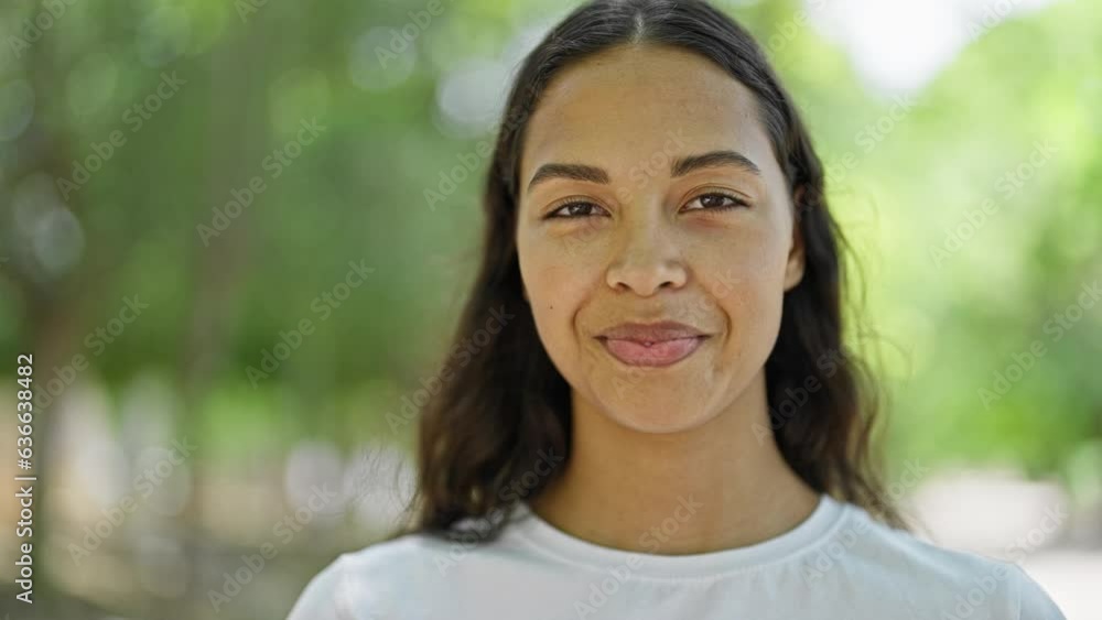 African american woman smiling confident breathing at park African american woman smiling confident breathing at park