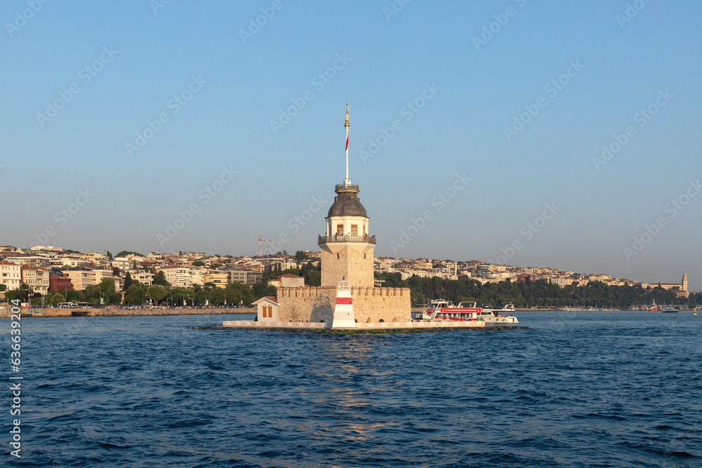 The Maiden's Tower, is a historical tower built on a small islet in the Bosphorus, with a rich history ranging from a defensive fortress to a lighthouse.
