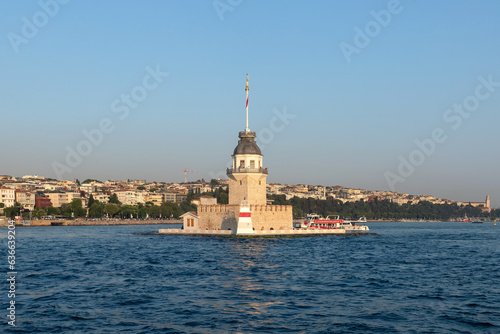 The Maiden's Tower, is a historical tower built on a small islet in the Bosphorus, with a rich history ranging from a defensive fortress to a lighthouse.