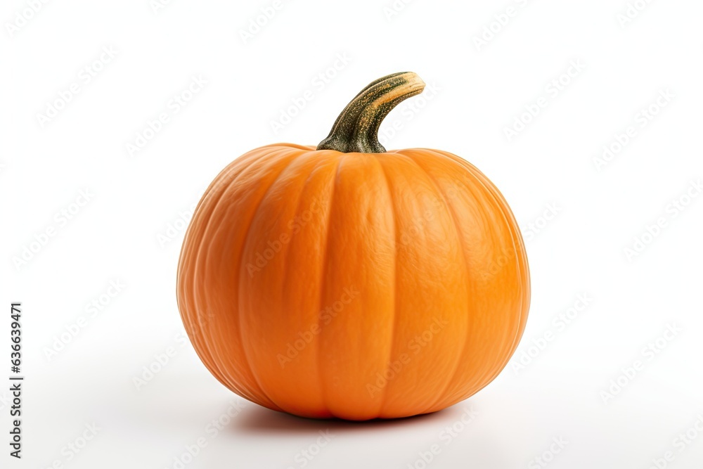 Vibrant autumn delight. Pumpkin on white background isolated. Ripe pumpkins for halloween