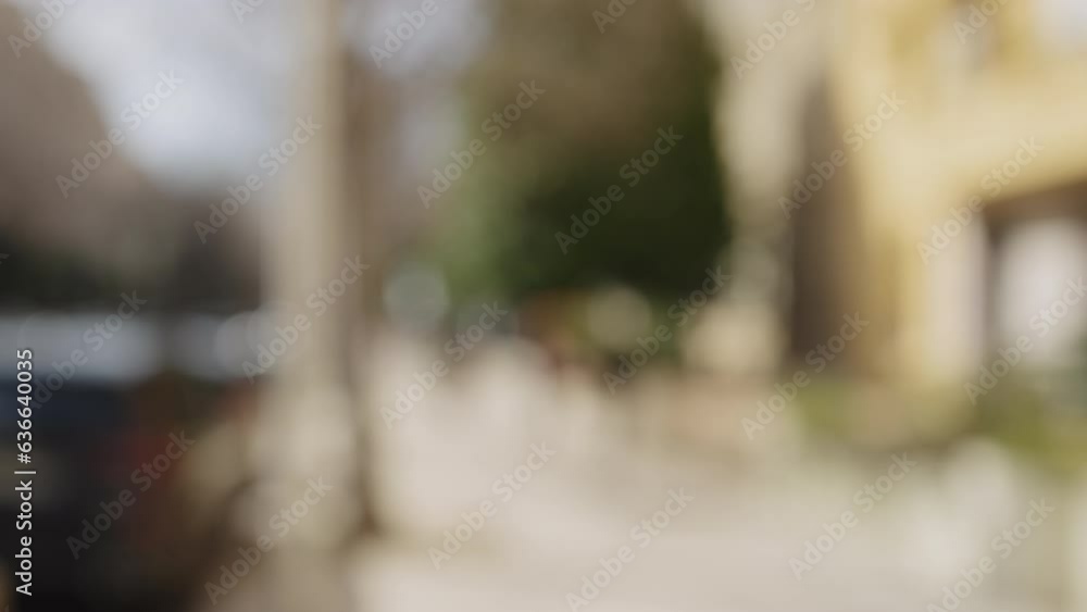 Out of focus background of city street of Nice Out of focus background of city street of Nice