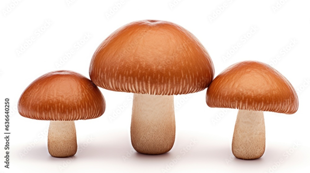 Bay bolete. Edible mushroom isolated on white background created with Generative AI technology.