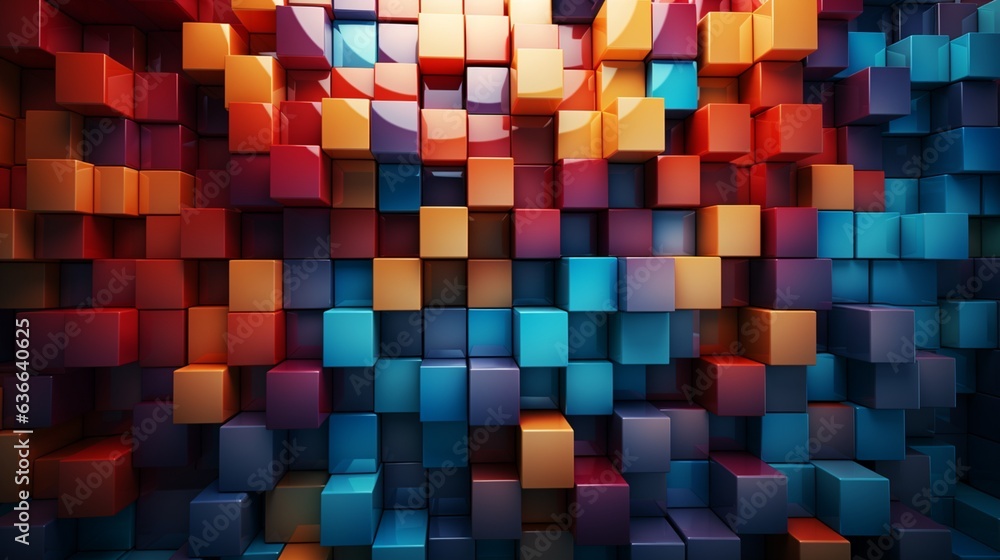 a colorful background with squares of different colors.