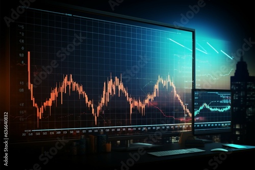Stock market charts empower astute business decisions through visual trading insights Generative AI