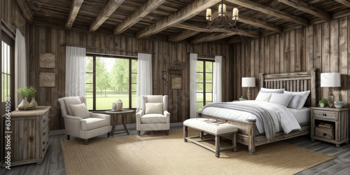 Architecture Rustic Concept Interior Bedroom Indoor Wooden Furniture