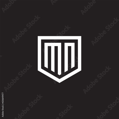 Minimal MN letter logo design