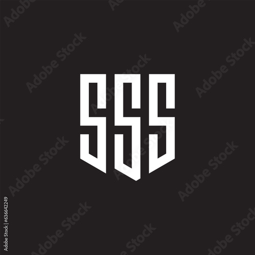 Alphabet letter SSS logo design vector template