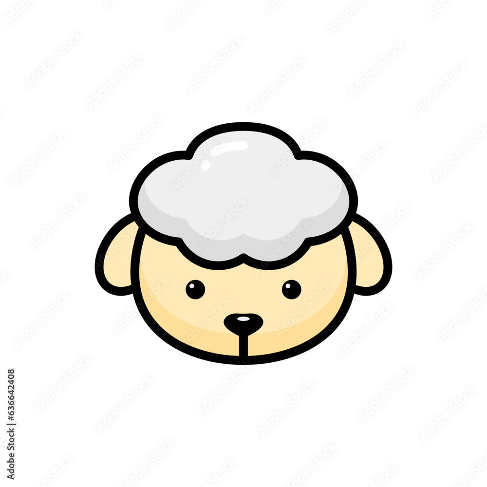Simple Sheep lineal color icon. The icon can be used for websites, print templates, presentation templates, illustrations, etc Simple Sheep lineal color icon. The icon can be used for websites, print templates, presentation templates, illustrations, etc