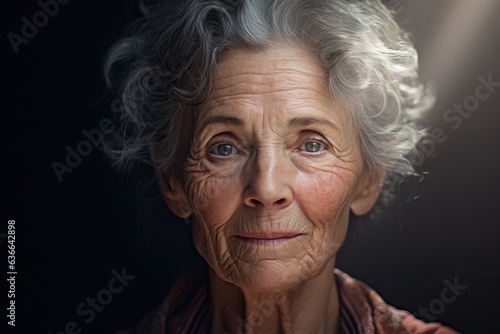 old woman with sad eyes