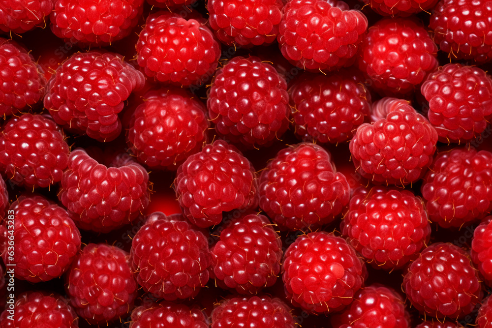Top view close up of raspberries. Top view close up of raspberries.