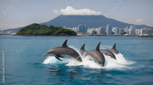 dolphin jumping out of water