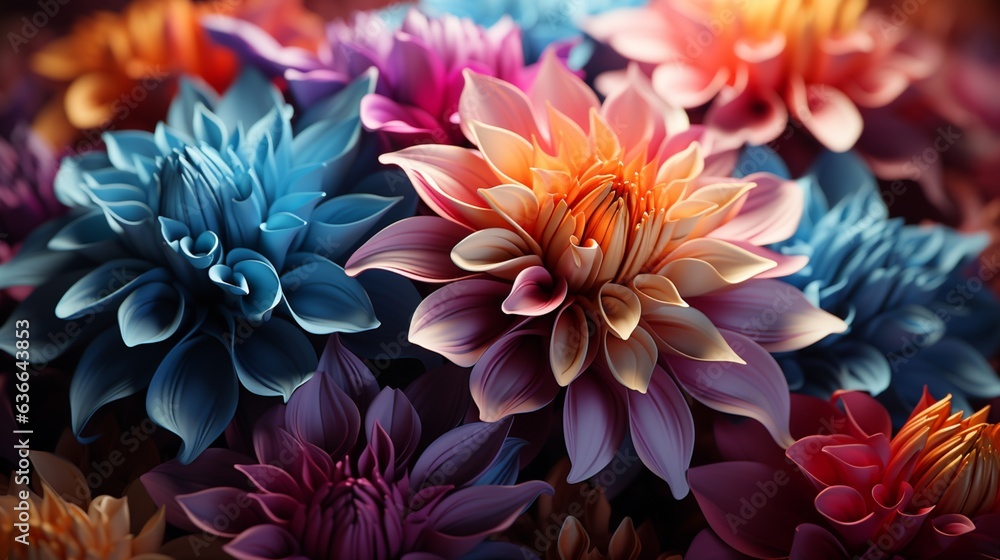 Abstract colorful flower background.