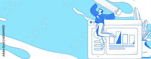 Vector internet operation illustration of people exercising and running healthy
