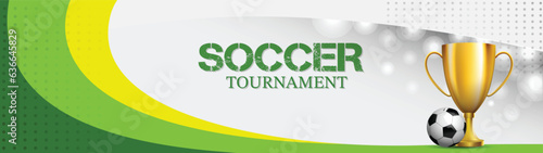 Football league tournament poster vector illustration, Ball with football