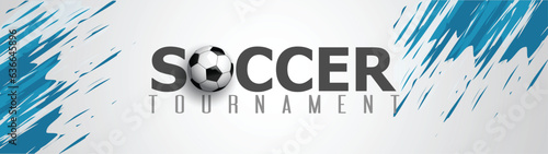 Football league tournament poster vector illustration, Ball with football