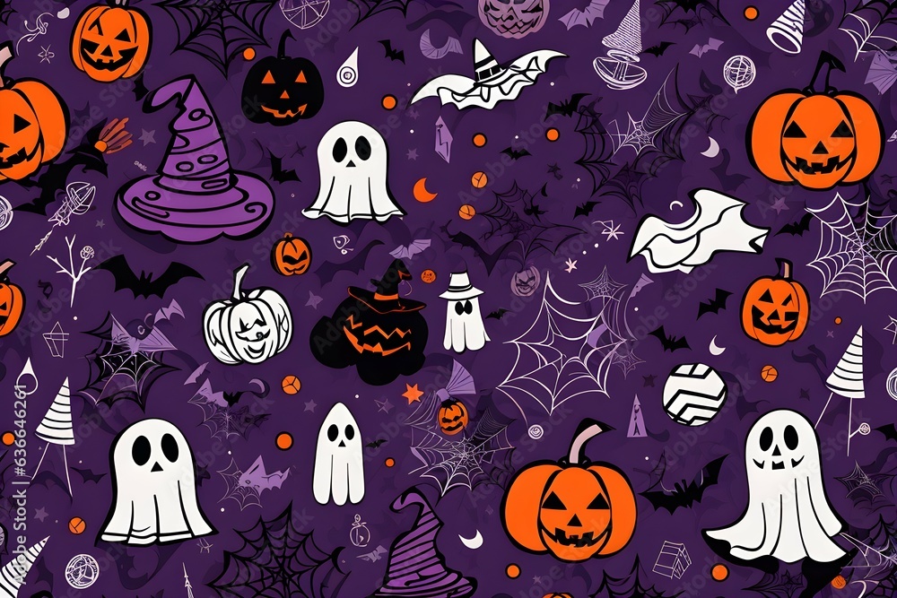 halloween seamless background pumpkin pattern holiday