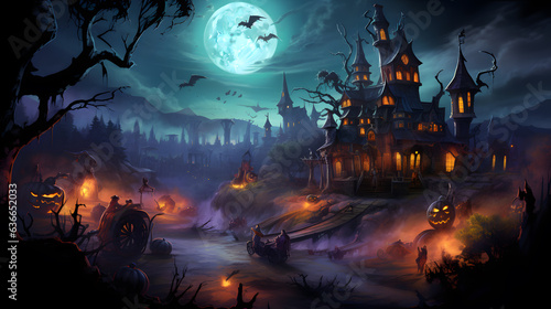 Witness the magical allure of Halloween with this mesmerizing image. A bewitching witch on a broomstick soars across the moonlit sky, trailed by a trail of sparkling stardust.