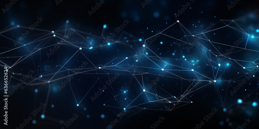 Abstrakte moderne Netzwerkverbindung auf dunklem Hintergrund Netzwerkkonzept 