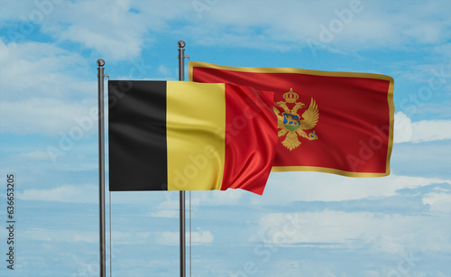 Montenegro and Belgium flag