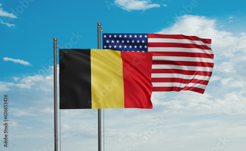 USA and Belgium flags