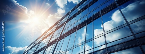 Wallpaper Mural Architecture and construction rendering, Reflective business office building, Generative AI Torontodigital.ca